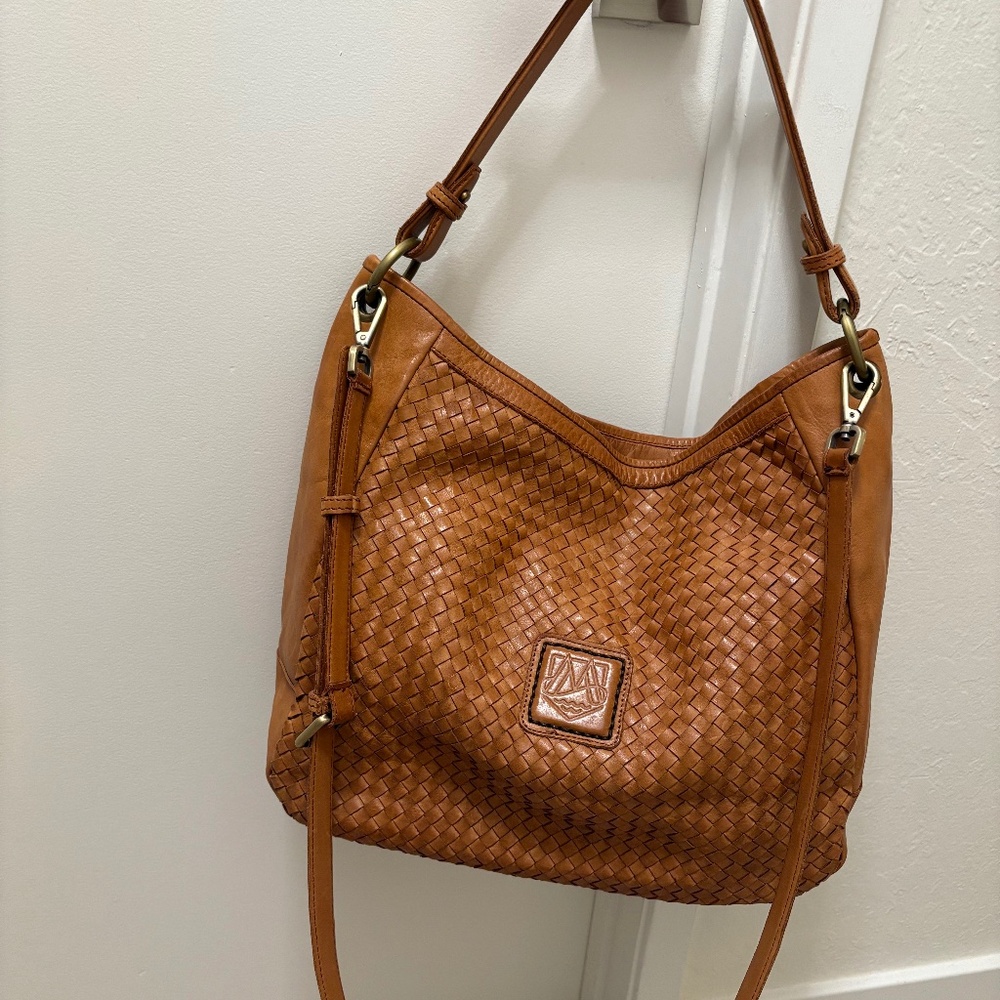 I Malatesta woven leather tote - large